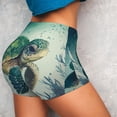 thumbnail image 4 of Lsque Watercolor Turtle1 Pattern High Waisted Biker Shorts for Women-Tummy Control Fitness Athletic Workout Running Yoga Gym Shorts,Moisture-Wicking-XX-Large, 4 of 9