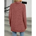 thumbnail image 4 of OBEEII Women Winter Clothes Long Sleeve Knitted Sweater Leisure Turtleneck Sweater Pullover Tops Casual Outfits Size S-XXL, 4 of 10