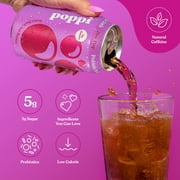 poppi Doc Pop Prebiotic Soda, 12 fl oz, 4 Pack Cans