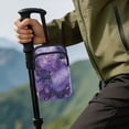 thumbnail image 4 of COEQINE Crutch Bag with Zipper for Forearm Crutch Purple Gold Marble Elbow Crutch Organizer, Broken Leg Crutch Bag, Lightweight, with Multiple Pockets, for Men Women, 4 of 7