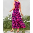 thumbnail image 4 of Women Summer Dresses Casual Sleeveless Maxi Dresses Cute Floral Long Dress Wedding Guest Dress, 4 of 6