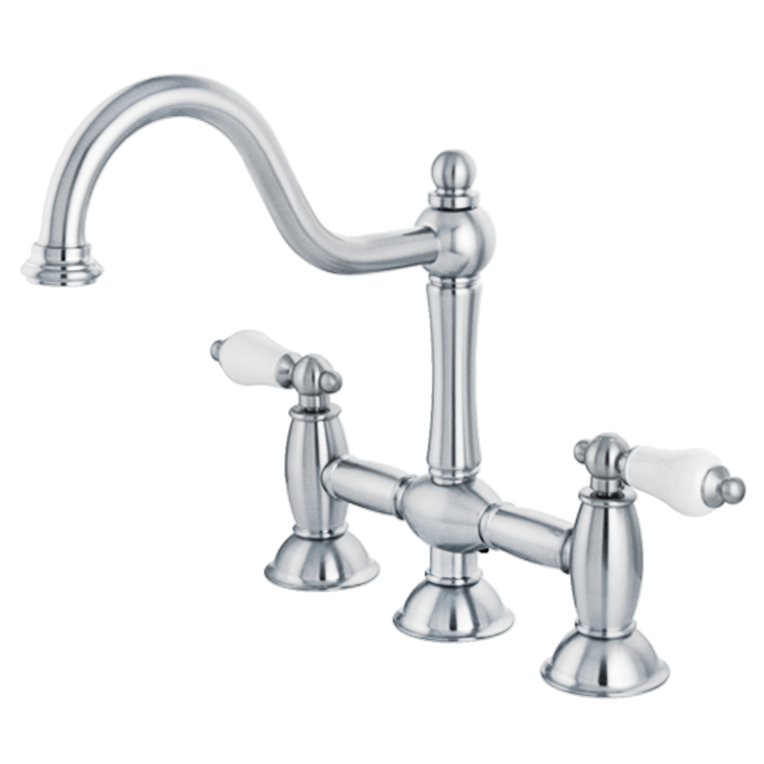 Kingston Brass KS3781PL Restoration Bridge Kitchen Faucet, Polished