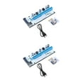 thumbnail image 4 of Langgg 6 Pcs VER008S 4Pin SATA 6PIN PCI PCIE PCI-E Riser Card 008s 008 Adaptateur 1X à 16X USB3.0 Rallonge Bleu 2ensemble, 4 of 4