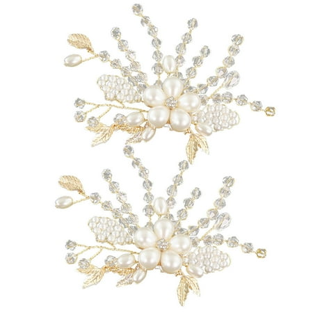 

NUOLUX 1 Pair Bride Wedding Shoe Decoration Accessories Imitation Pearl Shoe Ornament