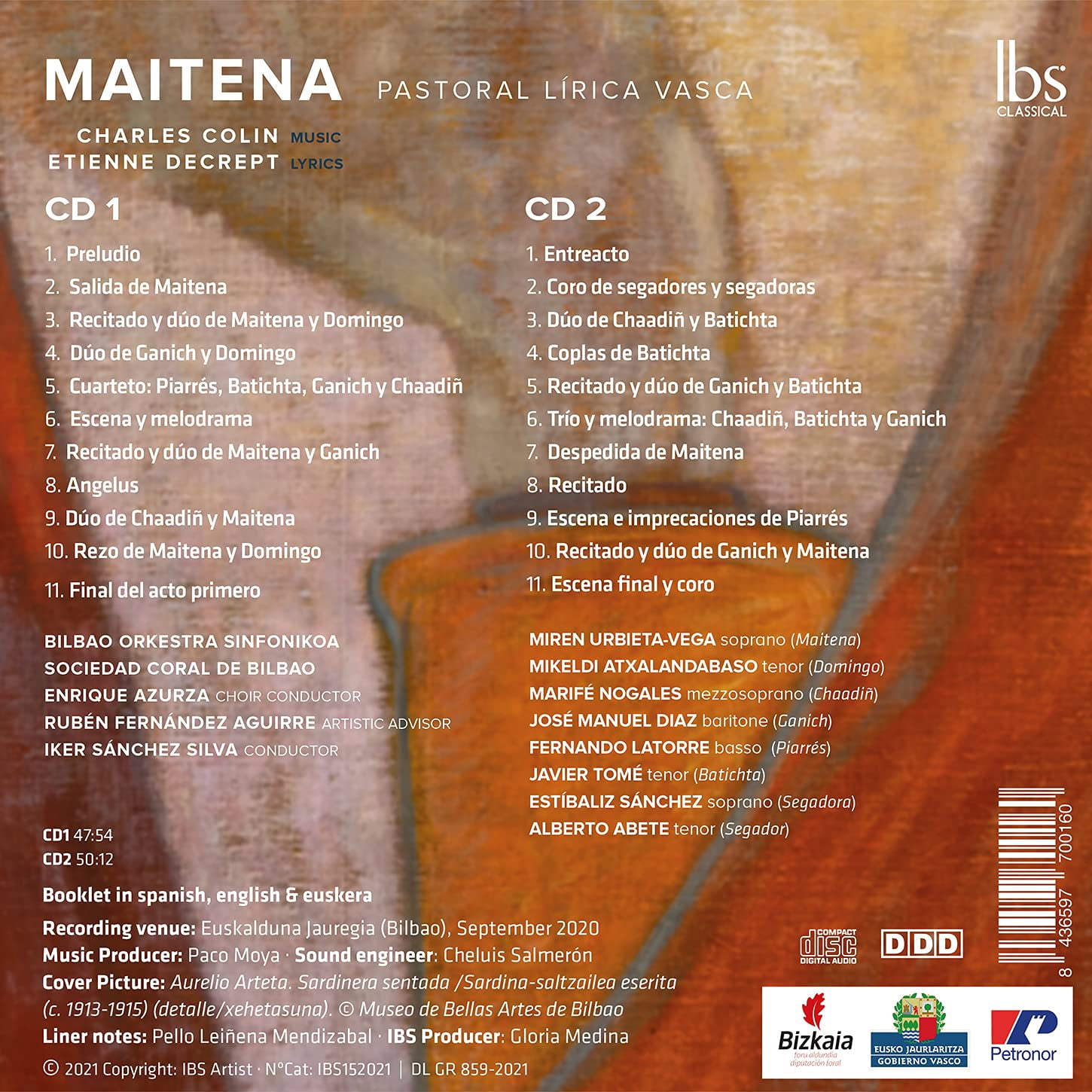 Bilbao Orkestra Sinfonikoa Sociedad Coral de Bilbao Silva - Maitena - Music & Performance - CD