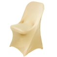 thumbnail image 1 of Efavormart 40 PCS Stretchy Spandex Fitted Folding Chair Cover Dinning Event Slipcover For Wedding Party Catering - Champagne, 1 of 3
