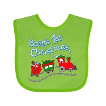 Inktastic Baby's 1st Christmas Train with Presents and Tree Boys or Girls Baby Bib