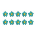 thumbnail image 4 of Moyic 10 piezas de parches de flores para planchar, prácticos parches bordados autoadhesivos, suministros de emergencia para DIY, Jeans, verde Verde 5piezas Moyic CBP233664, 4 of 5