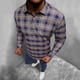thumbnail image 3 of Camisas Para Hombre Casual Hombres manga larga Otoño Invierno Casual Plaid impreso camisas Top blusa camisas (Coffee, M), 3 of 7