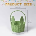 thumbnail image 5 of WMGHA Easter Basket with Handle Bunny Easter Woven Basket Picnic Basket for Kids with Cute Rabbit Ears Rattan Gift Wicker Wine Woven Basket Empty for Candy Storage Toy, 5 of 10
