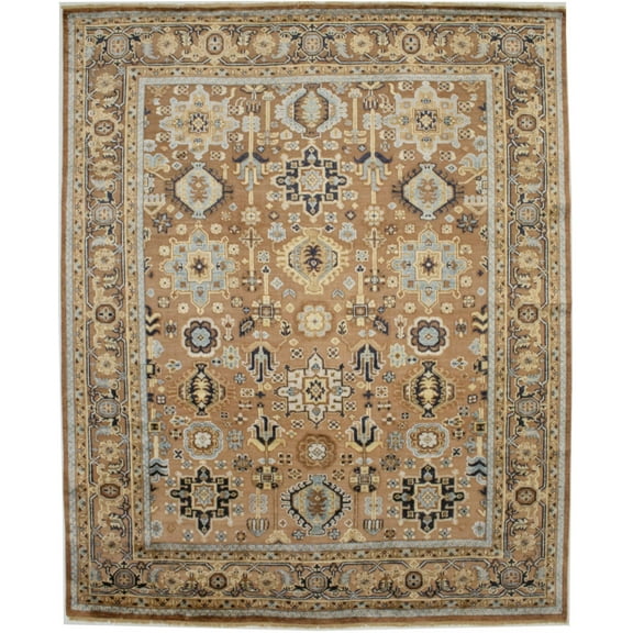 Rust Tribal Geometric 8X10 Indo-Karajeh Oriental Rug
