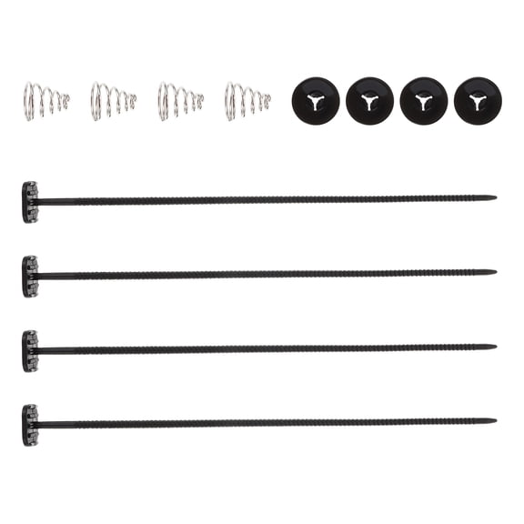 OFFIGAM Radiator Fan Clips Black Plastic Stainless Steel Cooling Accessory for Cars