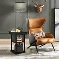 thumbnail image 3 of Gymax Lampe de Sol Table de Chevet Nighstand Moderne avec Ports de Chargement USB Étagères, 3 of 10