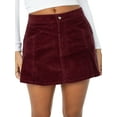 thumbnail image 5 of Celebrity Pink Women's Western Pleated Corduroy Mini Skirt, Sizes XS-XXXL, 5 of 5