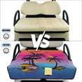 thumbnail image 6 of COEQINE Quilted Golf Cart Seat Blanket Cover, Includes Handle for Carrying When Folded, Universal Fit for EZGO Yamaha Club Car 2-Seaters, 4-Pocket Design, Tropical Palm Gradient Golf Ball, 6 of 8