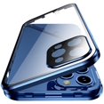 thumbnail image 1 of IBAOLEA Magnetic Case with Safety Lock for iPhone 11 Pro Double-Sided Glass 360° Full Body Cover Built-in Camera Lens Protector Lockable Bumper Case (11Pro, Blue) Blue 11Pro, 1 of 7