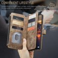 thumbnail image 5 of KAIYANG Funda de teléfono de PU con diseño compatible con Samsung Galaxy A53 5G, a prueba de golpes, con bolsillo con cremallera, estilo billetera, color marrón, Samsung Galaxy A53 5G, 5 of 5