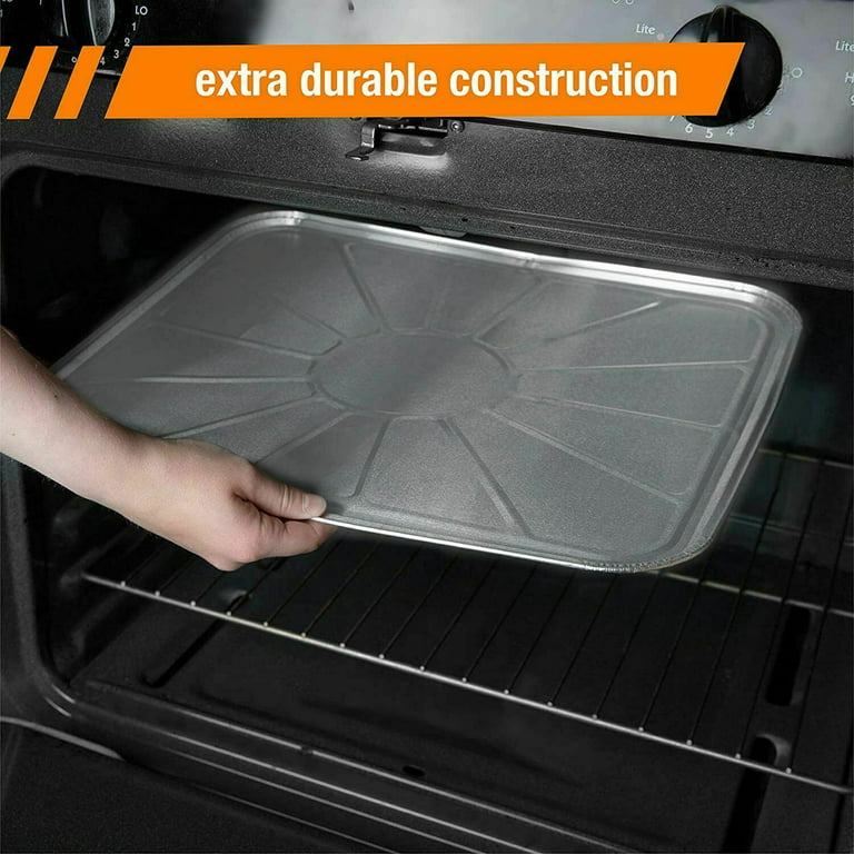 20-Pack Disposable Aluminum Liner 18 inch x 15 inch Foil Oven Tray Baking Sheet Pan Heat, Silver