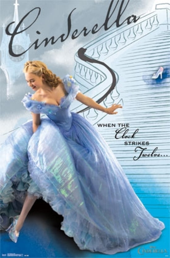 Disney Cinderella Clock Strikes Twelve Laminated Poster Print (24 x 36)