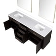 thumbnail image 4 of Abbey 84 in W Black Oak Double Vanity, White Quartz Top and 36 in Mirrors, 4 of 6