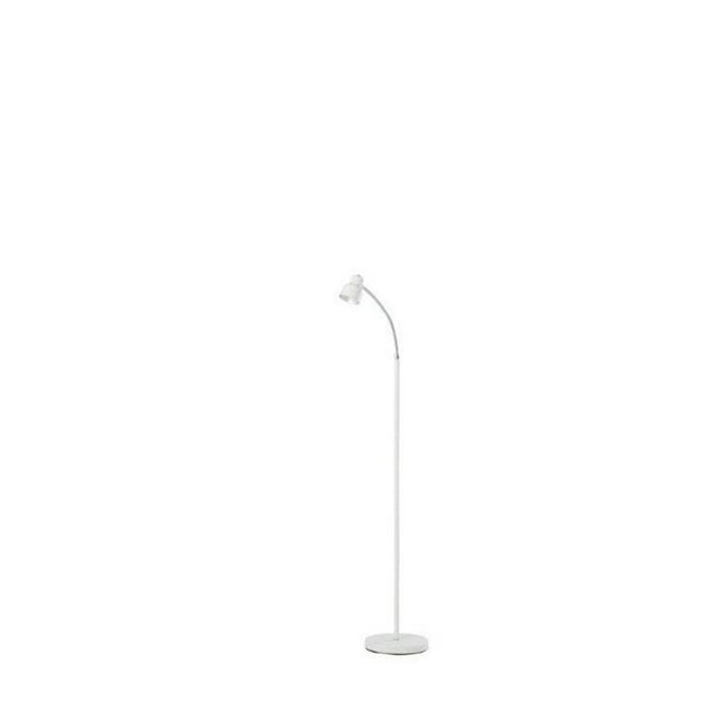 Benzara BM240393 Lampadaire avec Col de Cygne Réglable et Pliable&44; Blanc
