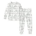thumbnail image 4 of Conjuntos de blusas y camisas de cuello redondo y manga larga para niños y niñas con estampados de grafitis de interés, camisetas con cuello redondo, pantalones casuales, tops y pantalones para niñas., 4 of 6