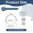 thumbnail image 2 of PEX Crimp Rings, Single Ear Hose Clamps Stainless Steel Cinch Crimp Ring Pinch Clamps for Pex Tubing Pipe Fitting 1 Inch, 2 of 7