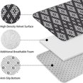 thumbnail image 5 of Black Geometric Diamond Dot Pattern Bathroom Rugs Sets 3 Piece,Toilet Cover Set,Absorbent Non Slip Bathroom Mats Sets with U-Shaped Contour Rug Toilet Rug Set, 5 of 5