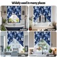 thumbnail image 6 of Blue White Swag Curtain Valance for Windows, Wildflower Watercolor Ink Floral Leaves Botanical Window Treatments Short Swag Topper for Kitchen Windows Bathroom Bedroom, 28"x36", 6 of 8