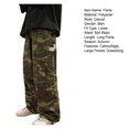 thumbnail image 7 of Joernso Men Cargo Pants Camouflage Drawstring Elastic Waist Wide Leg Autumn Vintage Jogging Trousers Streetwear, 7 of 7