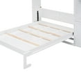 thumbnail image 6 of Harper & Bright Designs Full Size Murphy Bed Wall Bed with Storage Shelves, Folding Wall Bed with Cabinet for Bedroom Guest Room, White, 6 of 15