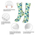 thumbnail image 3 of Fuzoiu Cute Dinosaur Blue Green Print Crew Socks,Casual Athletic Gym LightWeight Thin Socks,Casual Crew Socks for Men Woman,Calf Length Crew Socks, 3 of 7