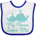 thumbnail image 3 of Inktastic My Nonna Loves Me Boys or Girls Baby Bib, 3 of 4