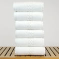 thumbnail image 2 of Bare Cotton Luxury Hotel & Spa Towel 100% Genuine Turkish Cotton Hand Towels - White - Checkered - Set of 6, 2 of 4