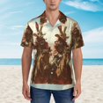 thumbnail image 4 of Lsque Western Rabbit Cowboy pattern Hawaiian Shirt for Men, Unisex Summer Beach Casual Short Sleeve Button Down Shirts-X-Large, 4 of 9