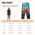 thumbnail image 4 of Bixox Women's Underwater Plant Octopus Patterned Pajama Pants Loungewear, 4 of 5