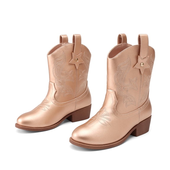 Botas DREAM PAIRS KKUMMB2509 Oro Rosa con Tacón Bajo para Niña