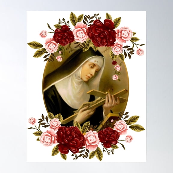 St. Rita Of Cascia Poster Wall Art UNFRAMED PAPER POSTER, Home Decor