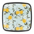 thumbnail image 1 of 4 Pcs Square Cabinet Handle Cupboard Knob Drawer Pulls Handle Oranges in Bloom Drawer Knobs with Screws Furniture Decoration, 1 of 5
