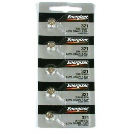 5 321 Energizer Watch Batteries SR616SW Battery Cell (5 Batteries Per Pack)