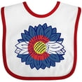 thumbnail image 3 of Inktastic Colorado Flag Sunflower Boys or Girls Baby Bib, 3 of 4