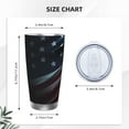 thumbnail image 4 of KLL American Flag Waving Print Print 40oz Stainless Steel Insulated Car Cup with Spillproof Lid - Keep Your Drink Hot or Cold on the Go-Straw Three-piece Set, 4 of 8