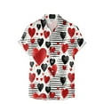 thumbnail image 1 of Wyzesi Chemises pour Hommes Chemise Décontractée Chemise de la Saint-Valentin Impression Numérique 3D Mode Chemise à Manches Courtes Col Rabattu Chemise Habillée Blanche Hommes Grande Taille, 1 of 4