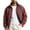 Red, variant on Men's Stand Collar Flight Jacket With Plaid Inner Lining Lightweight Long Sleeve Sportwear Windbreaker