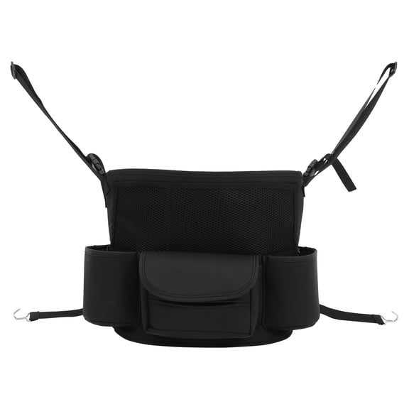 CTIRCHIU Black Car Purse Holder and Storage Net for Front Seat, Convenient Between Seats Organizer for Car Essentials