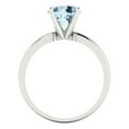 thumbnail image 4 of 1.5 ct Round Cut Simulated Blue Diamond Solitaire Engagement Ring for Women in 18K White Gold, 4 of 5