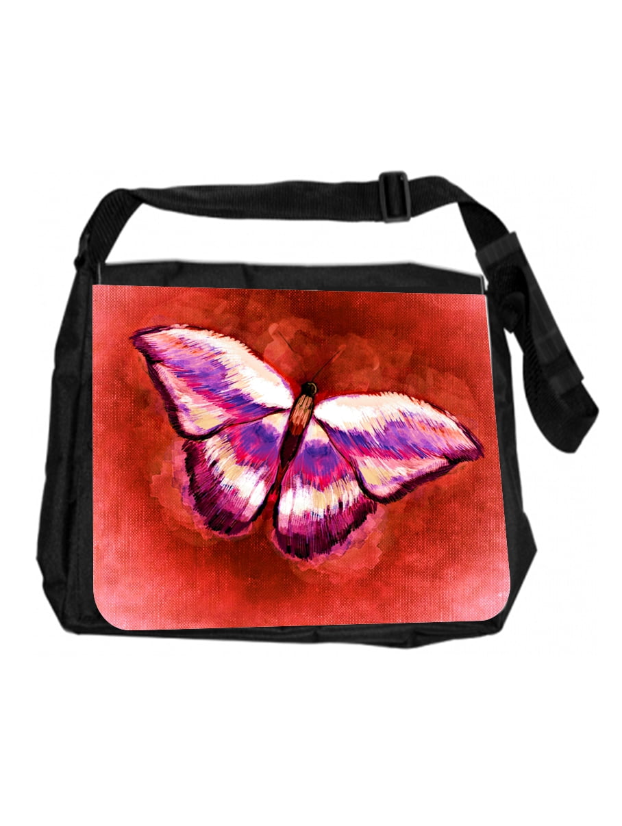 Pink Butterfly Unisex Casual Backpack Can Hold 15-Inch Laptop Bag Stylish and Lightweight 