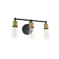 thumbnail image 5 of Serif 3 light brass and black Wall Sconce, 5 of 9