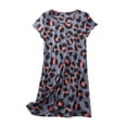 thumbnail image 3 of Sakmal Womens Moomoo Nightgowns Cotton Cute Short Mumu Dress Short Sleeve Print Nightgowns for Women, 3 of 4