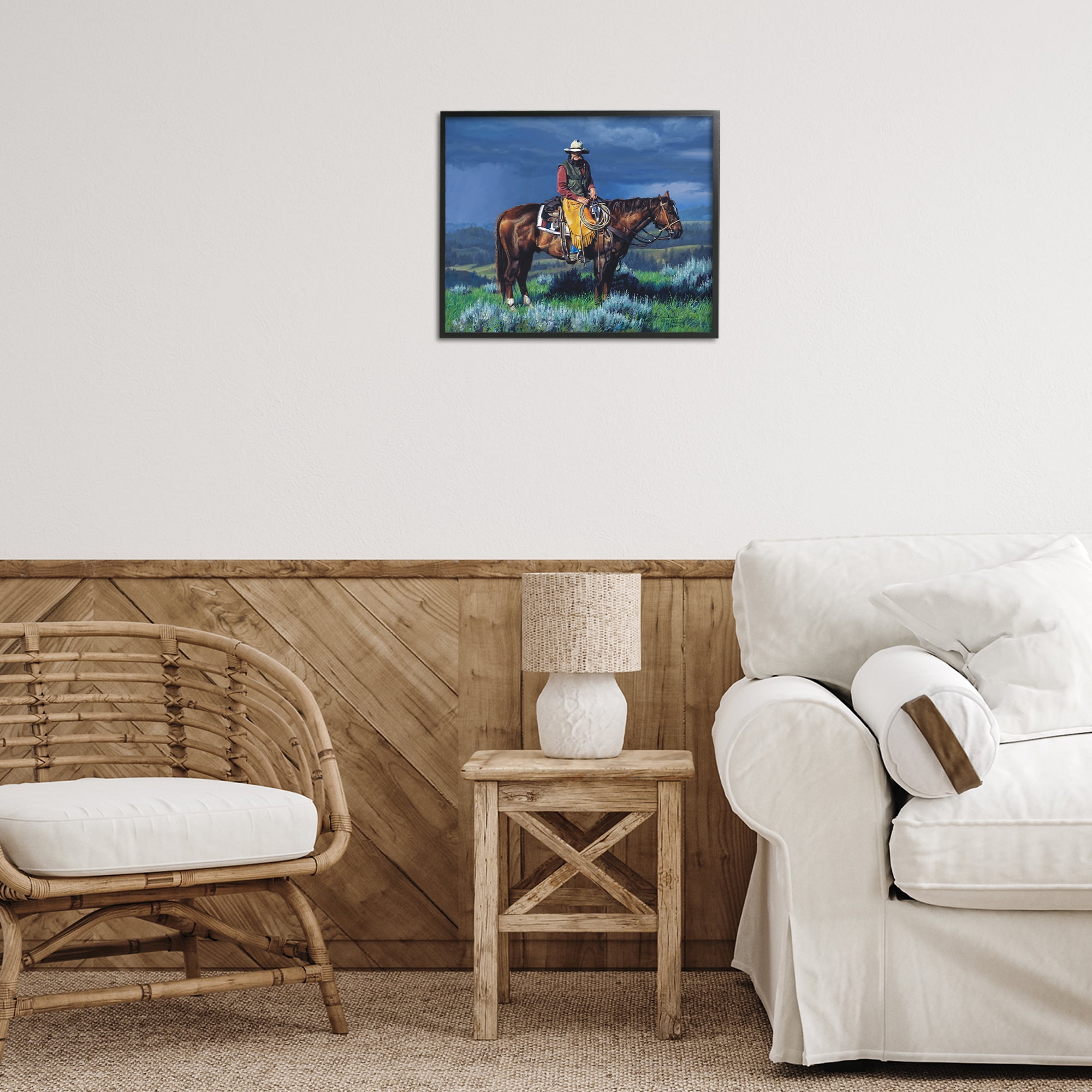 Stupell Industries Before The Storm Animals & Insects Painting Black Framed Art Print Wall Art, 20 x 16